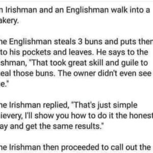 An Irishman…