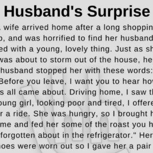 HUSBAND’S SURPRISE (FUNNY STORY)