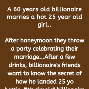 A 60 years old billionaire marries a hot 25 year old girl..