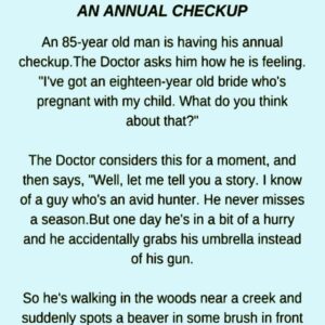 An annual checkup…