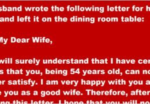 A husband wrote..