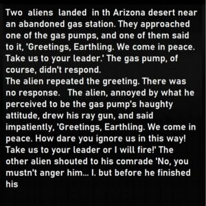 Two aliens landed in the Arizona desert