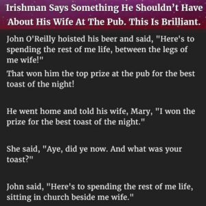 IRISHMAN SAYS…