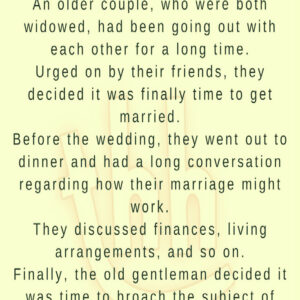 Widowed Old COuple…