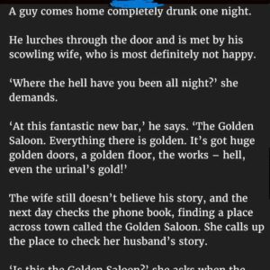 Wife Calls The Bar To Check If Her Husband…