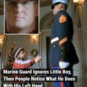 Marine Guard Ignores Little Boy