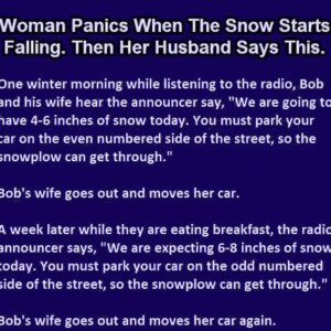 Woman Panics…