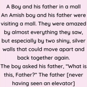 A Boy and his father in a mall…