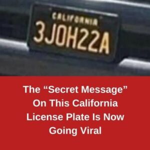 The “Secret Message” On This California License