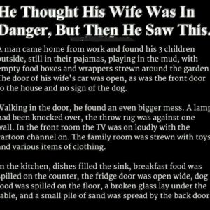 He Thought His Wife..