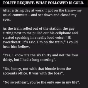 Woman Is Shocked How He Replied To Her Polite Request But What Followed Is Gold