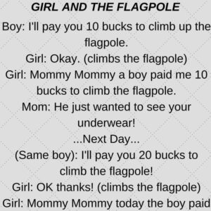 GIRL AND THE FLAGPOLE…