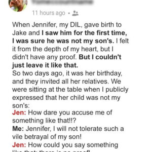 WOMAN FOUND OUT THAT HER GRANDCHILD WAS NOT HER SON’S CHILD