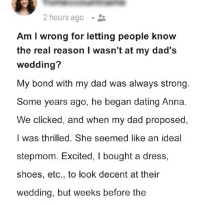 Dad & Fiancée Exclude His Daughter from Their Wedding after She Bought a Dress & Shoes for It