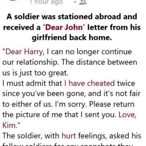 The soldier received an unexpected letter from his girlfriend – Full Story Here