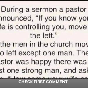 During a sermon a pastor announced