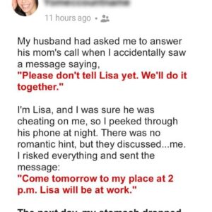 Wife Sees Stranger’s Message About Her on Husband’s Phone, Takes a Risk by Inviting the Sender Over