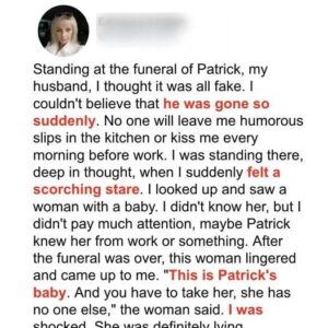 At Husband’s Funeral Wife Meets a Woman with His Baby in Her Arms