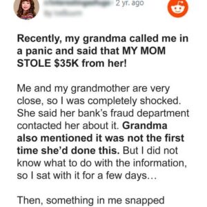 My Mom Stole 35K from My Grandma and Accused Me of Elderly Abuse, Spurring Me to Take a Stand