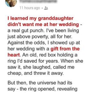 Girl Mocks Poor Grandma for Cheap Old Ring She Gifts Her, Throws It Away and It Opens