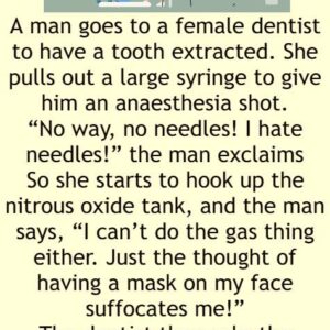 Man goes to a female dentist