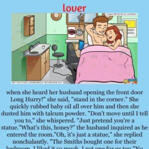 A woman was in bed with her lover