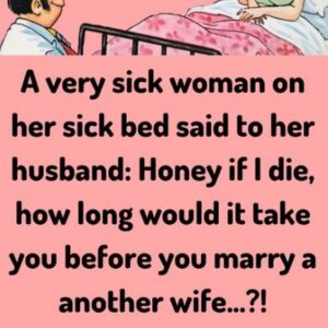 A very sick woman on her bed