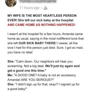 Woman Abandons Sick Baby in the Hospital and Leaves with No Regret