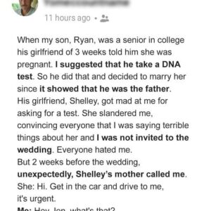 I Had My Son Do a DNA Test Which Confirmed Paternity, but Then His Fiancée’s Mother Called and Left Me Totally Shocked