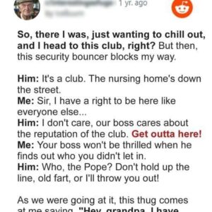 Grandfather Isn’t Allowed inside the Club