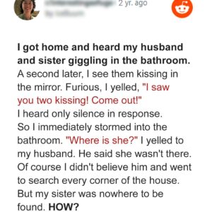 Wife Catches Husband Kissing Her Sister in Bathroom