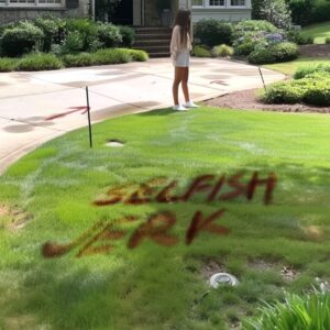 My Neighbor Painted an Insult on My Lawn, So I Taught Him a Lesson He Won’t Forget