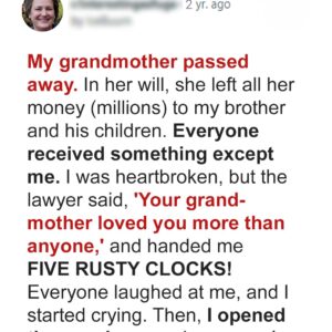 Linda Inherits Grandma’s Old Clocks & Greedy Brother Gets House, Turns Out She Got Almost 0K – Story of the Day