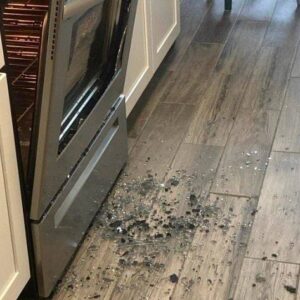 Oven glass shatters without warning, leaving homeowners confused and out of options