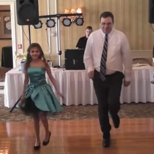 Heartwarming Moment: Girl Invites Awkward Dad To Dance, Then He Steals The Show