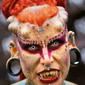 A Woman Who Became A “Vampire” By Covering Entire Body In Tattoos Issues Warning