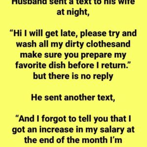 Husband sent a text to his wife at night