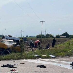 6 dead after truck crashes into van carrying 6 dead after truck crashes into van carrying