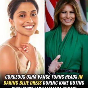 Usha Vance turns heads in daring blue dress during rare outing with Melania Trump Usha Vance turns heads in daring blue dress during rare outing with Melania Trump