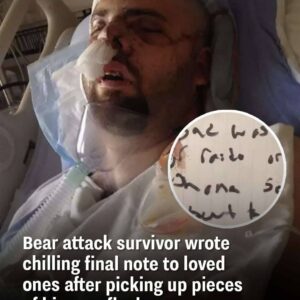 Bear attack survivor wrote chilling final note to loved ones after picking up pieces of his own flesh Bear attack survivor wrote chilling final note to loved ones after picking up pieces of his own flesh